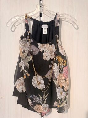 Black Floral Camisole
